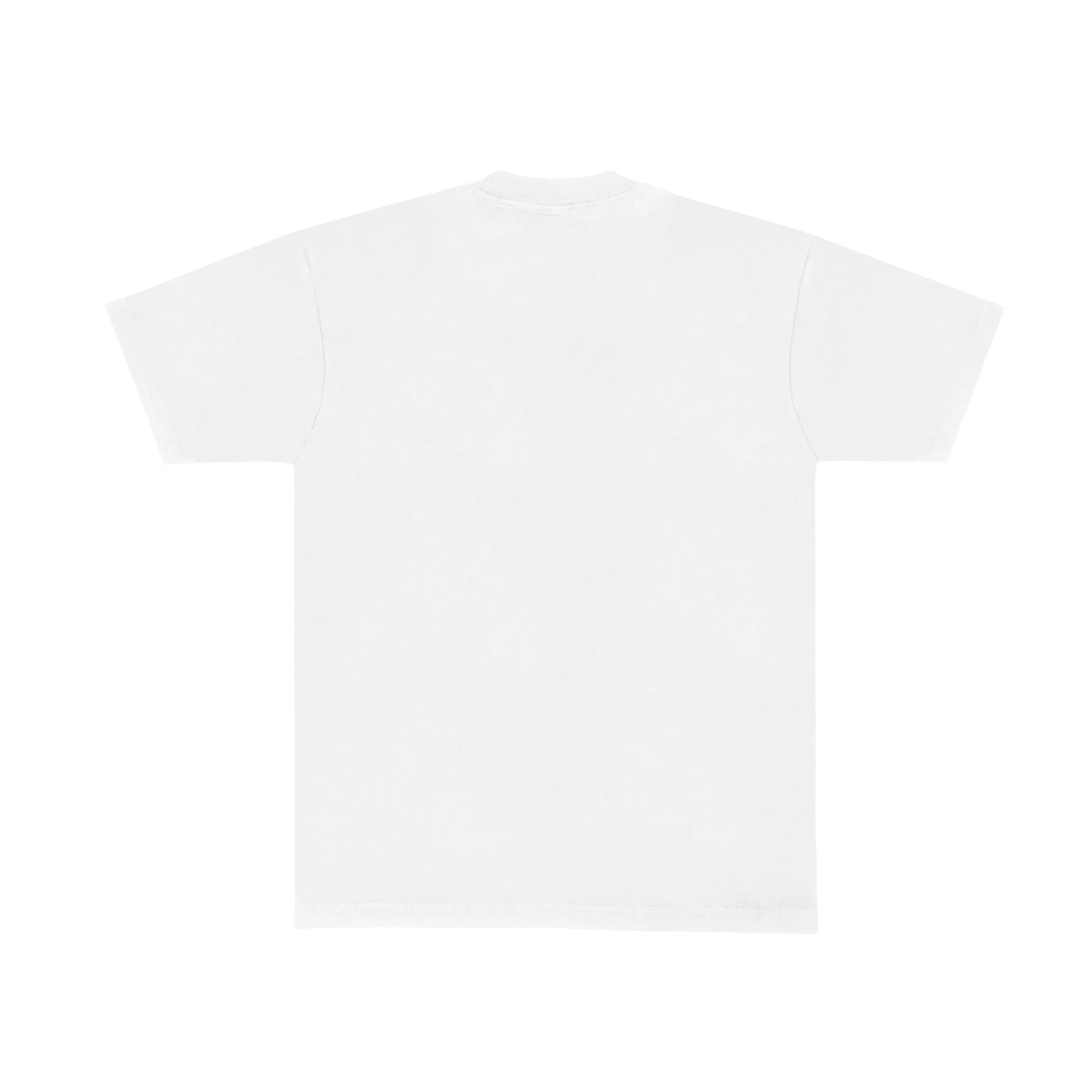 White Harry Styles merch tee with clean minimalist back design in modern luxury pop fashion back view