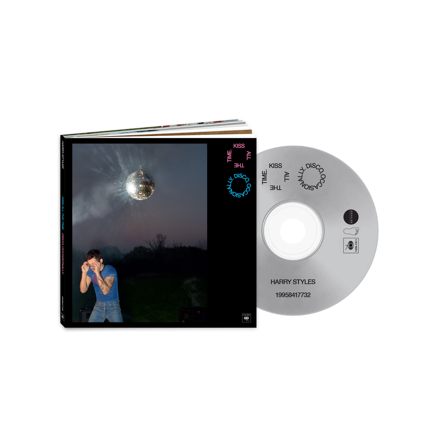 Limited edition Harry Styles casebook CD with disco ball artwork and collectible premium packaging packshot view