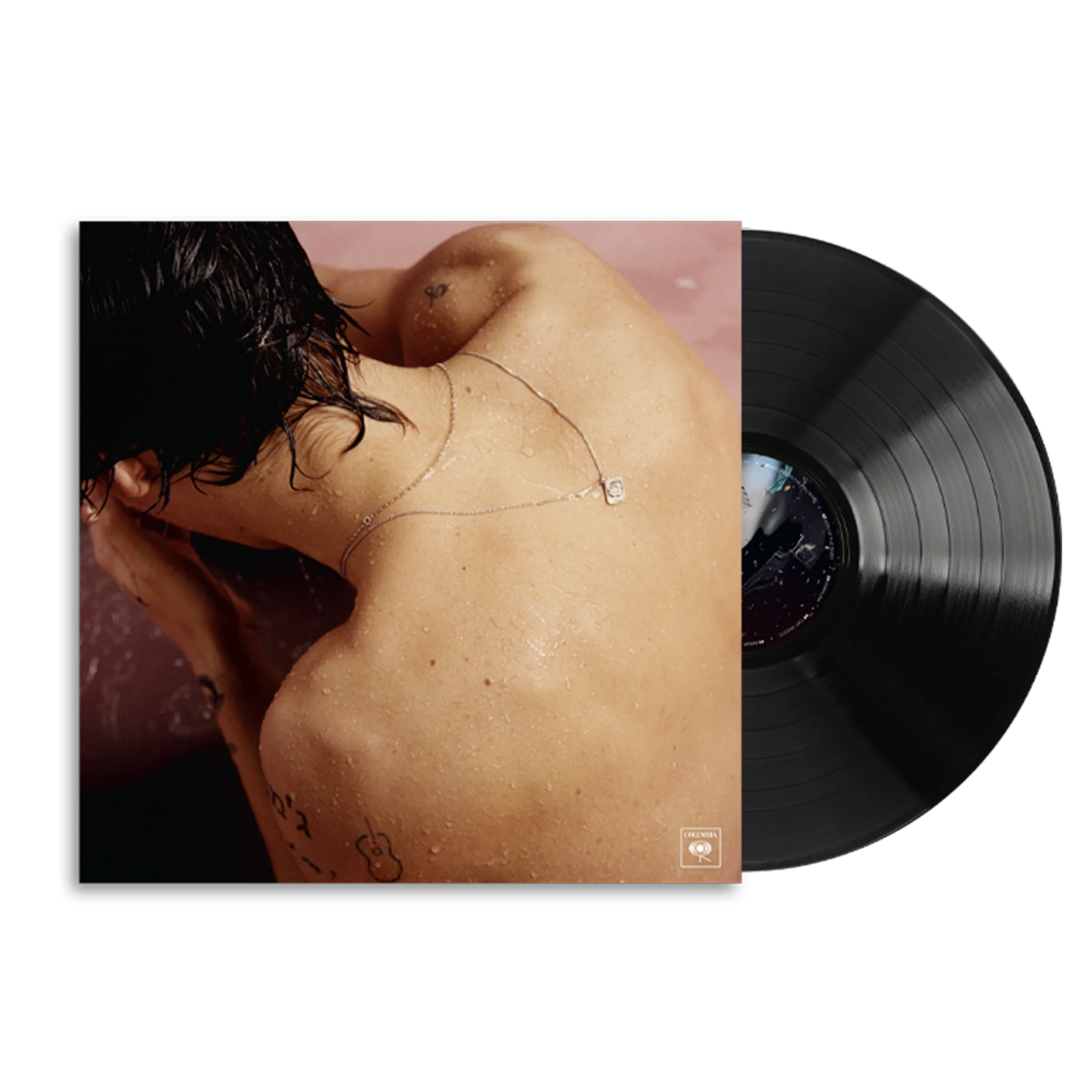 Harry Styles self titled vinyl album with iconic debut cover art black record sleeve and collectible deluxe LP packaging for fans