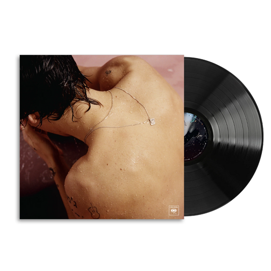 Harry Styles self titled vinyl album with iconic debut cover art black record sleeve and collectible deluxe LP packaging for fans